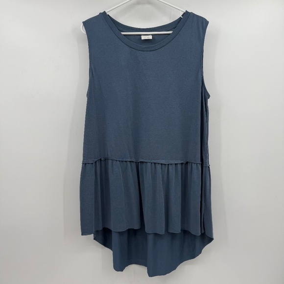 Mote Anthropologie Top Women XXL Bundle Blue Burgundy Sleeveless Flowy Boho - Picture 1 of 12